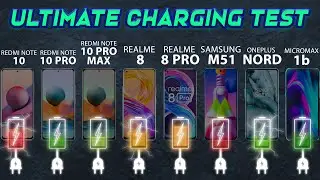 CHARGING TEST: Realme 8/8 Pro vs Redmi Note 10 / Pro / Max vs Samsung M51 vs OP Nord🔥