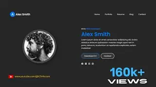 Personal Portfolio Responsive website using pure HTML, CSS and JavaScript | portfolio website