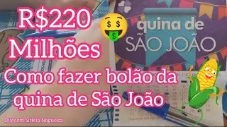 Como fazer bolão da quina🤑 R$ 220 MILHÕES #quinadesaojoao #loto #palpite #bolão