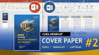 BOOK DESIGN #2  | Cara Membuat Cover Makalah Keren dengan Microsoft PowerPoint | Buku | Merge Shape