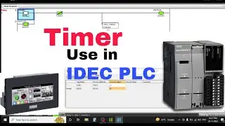 How to use Timer in IDEC PLC//ON Delay Timer//Timer instruction in IDEC PLC//FC6A/FT1A//HINDI