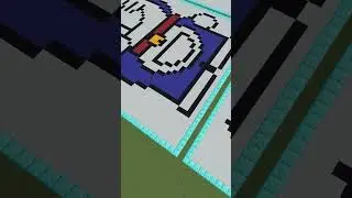satisfying Minecraft pixel art (Vegeta cartoon) #shorts