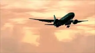 Boeing 777 landing into Cotes d'azur Nice - PMDG