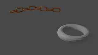 как сделать золотую цепь в Blender 3D