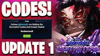*UPD 1* NEW ALL Working UPDATE 1 CODES FOR ANIME DESTROYERS! ROBLOX ANIME DESTROYERS CODES