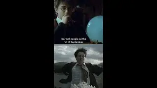Us on 1st September vs normal people #HarryPotter #BackToHogwarts