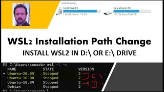 WSL installation directory change | Install WSL in different drive D:/E:/F: