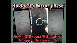 Nokia C10 Hard Reset and Frp Bypass without pc 100% working and free