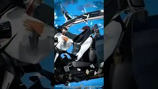 El despliegue del airbag con los pies en el salpicadero sale mal 😱 