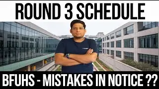PUNJAB ROUND 3 SCHEDULE- MISTAKE OR WHAT ? BFUHS COUNSELLING PUNJAB STATE MBBS COUNSELLING NEET 2024