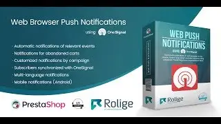 Web Browser Push Notifications using OneSignal for PrestaShop