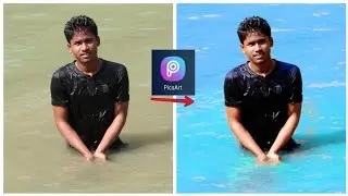 PicsArt Photo Editing Tutorial 2019 || How to Change Water Colour || SHIHAB EDITZ