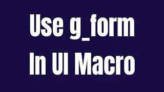 ServiceNow Use g_form in UI Macro