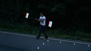 Light show on skates/ Световое шоу на роликах⛸️