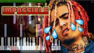 iMPOSSIBLE! LIL PUMP - GUCCI GANG SAD VERSION . YOU WILL CRY (Piano Tutorial) [Synthesia]