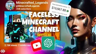 How I Built a $20000 Faceless YouTube Automation Minecraft Channel using FREE AI TOOLS Only 🤑