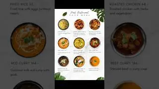 Menu Card design| Restaurant menu Card #shortfeed #menu #restaurant