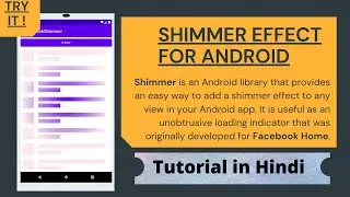 Shimmer Effect For Android : By Facebook | Android Studio | In Hindi