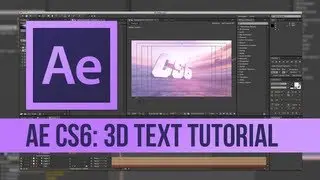 After Effects CS6 3D Text Tutorial