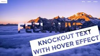 How to create knockout text with hover animation using HTML, CSS and Javascript.