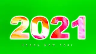 2020 to 2021 Christmas Tree copyright free green screen video