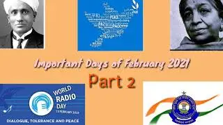 Important Days and Dates of February 2021in English|PART -2 | 𝐌𝐚𝐝𝐡𝐚𝐯 𝐒 𝐊𝐫𝐢𝐬𝐡𝐧𝐚☺️👌👍👍