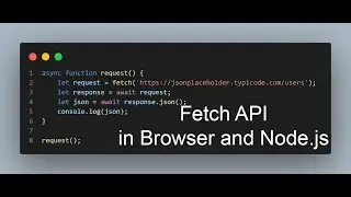 Simple HTTP tutorial #2 | Fetch GET requests (Browser and Node.js)