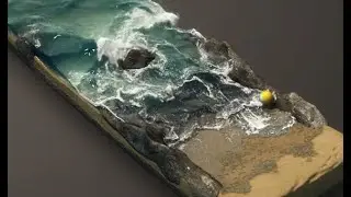 3ds max Fluids Simulation | Sea Beach Water Simulation 3ds max