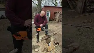 Test of the PATRIOT electric chain saw