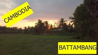 Sunset Everning in cambodia country side ,Battambang