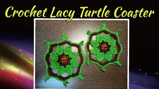 Crochet Lacy Turtle Coaster 💕| Amarjyoti's Crochet World 🌍|
