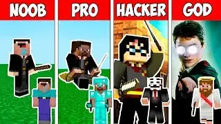Minecraft NOOB vs PRO vs HACKER vs GOD : HARRY POTTER in Minecraft - Animation