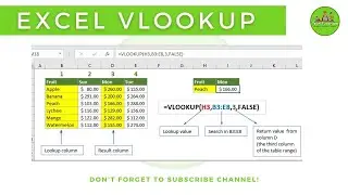 MS Excel - VLookup with Exact Match | VLOOKUP function in Excel