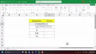 How to convert kilograms to grams in excel formula