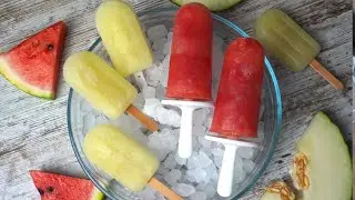Cómo hacer polos de fruta caseros ❄️🍉🍈 | paletas de sandía y de melón sin lácteos