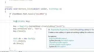 C# with Windows Registry  Part (1)