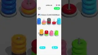 Color Hoop Stack | Level 20 #shorts #colorhoopstack #games_level_solutions