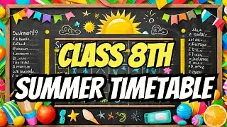 Class 8 Summer Timetable | Class 8 Timetable | Hamari Kaksha