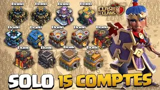 Seul en Guerre avec mes 15 Comptes sur Clash of Clans !