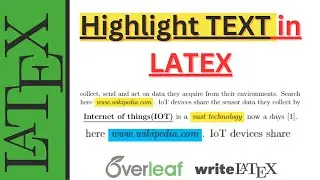 Highlight Text in Latex document | Highlight Text | Latex Article