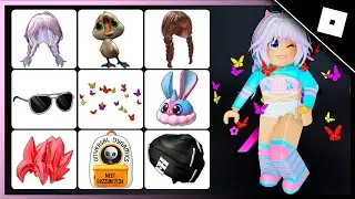 COMO PEGAR 12 ITENS GRÁTIS NO ROBLOX - 4 NOVOS CABELOS GRÁTIS, AURA DE BORBOLETA GRÁTIS E +