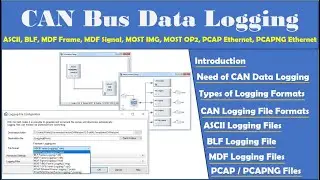 CAN Bus Data Logging Using Vector CANalyzer/CANoe Tool | CAN Data Logging | ASCII, BLF & MDF Files.