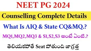 NEET PG 2024 | Counselling Complete Information | Vision Update
