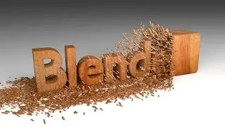 Вытачивание надписи из дерева в Blender