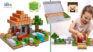 iMex Toys Magnetická stavebnice 312 ks ve stylu minecraft
