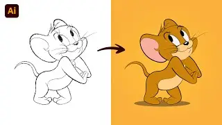 Adobe Illustrator Speed Art - Create Caracter from Sketch to Vector