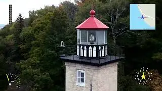 4K Drone Flight - Peninsula State Park Fall Colors, Door County, Wisconsin  Oct   2024