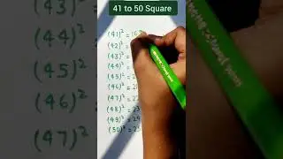 41 To 50 fast square trick | Vedic maths trick | Fast maths | #shorts #squaretrick #vedicmaths