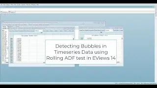 Detecting Speculative Bubbles in Timeseries data using EViews 14