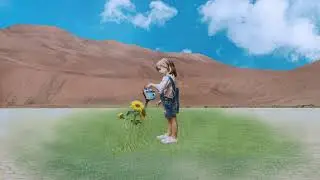 Girl with watering can - Photoshop & AfterEffects Manipulation